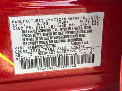2023 Nissan Sentra SR Xtronic CVT