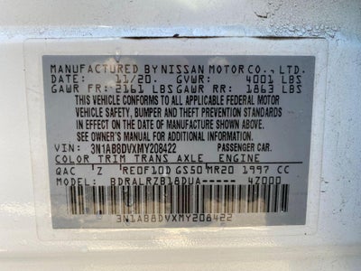 2021 Nissan Sentra SR Xtronic CVT