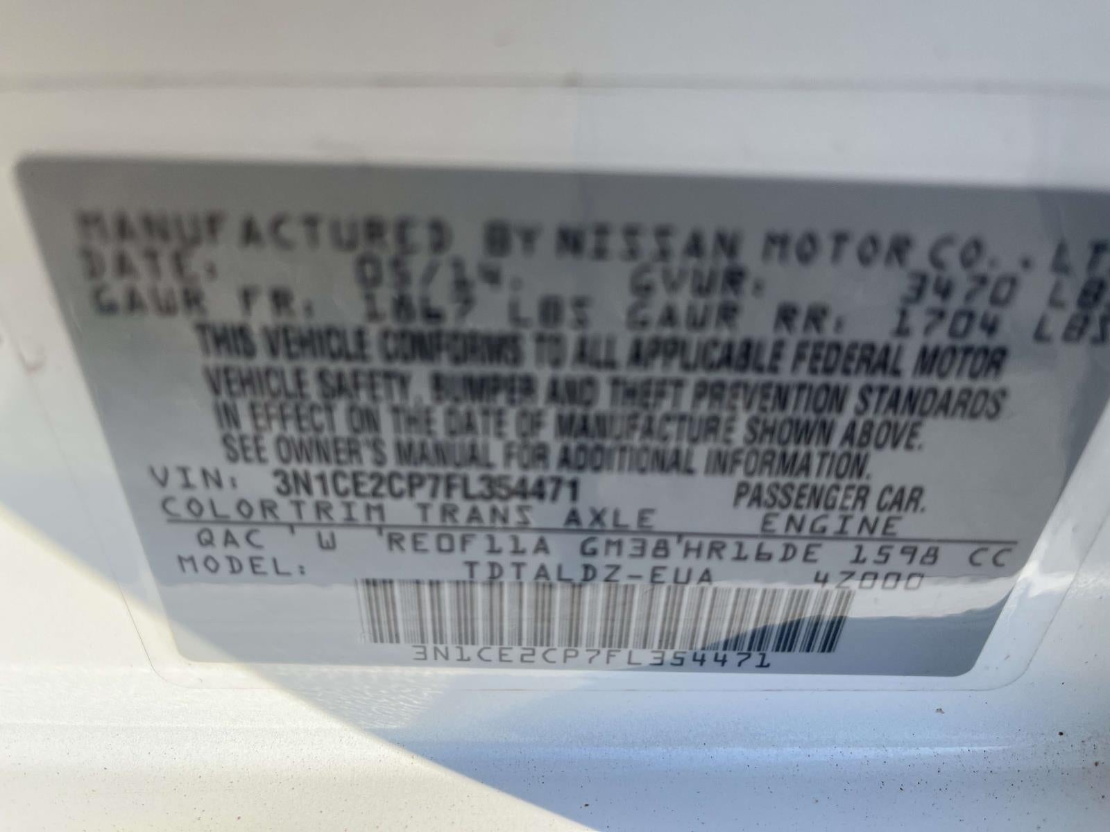 2015 Nissan Versa Note SV