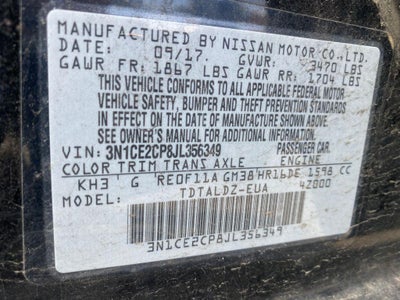 2018 Nissan Versa Note SV