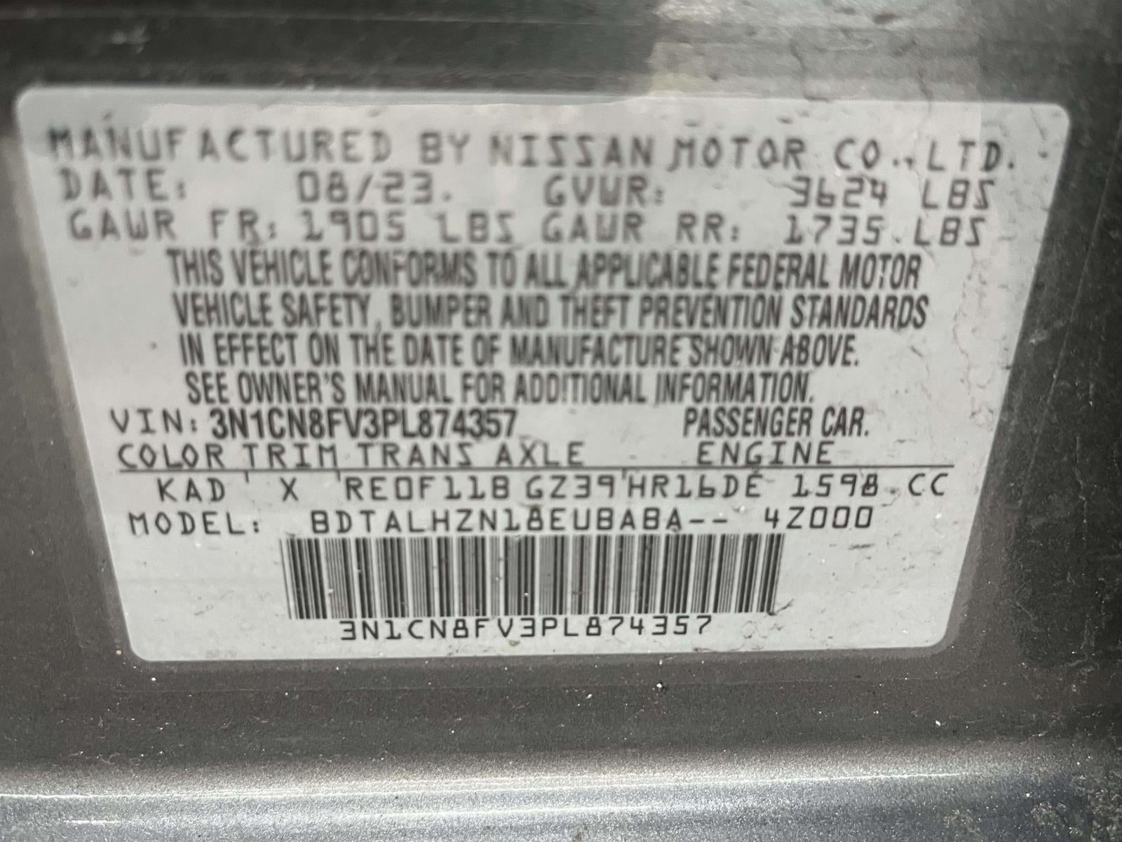 2023 Nissan Versa 1.6 SR Xtronic CVT