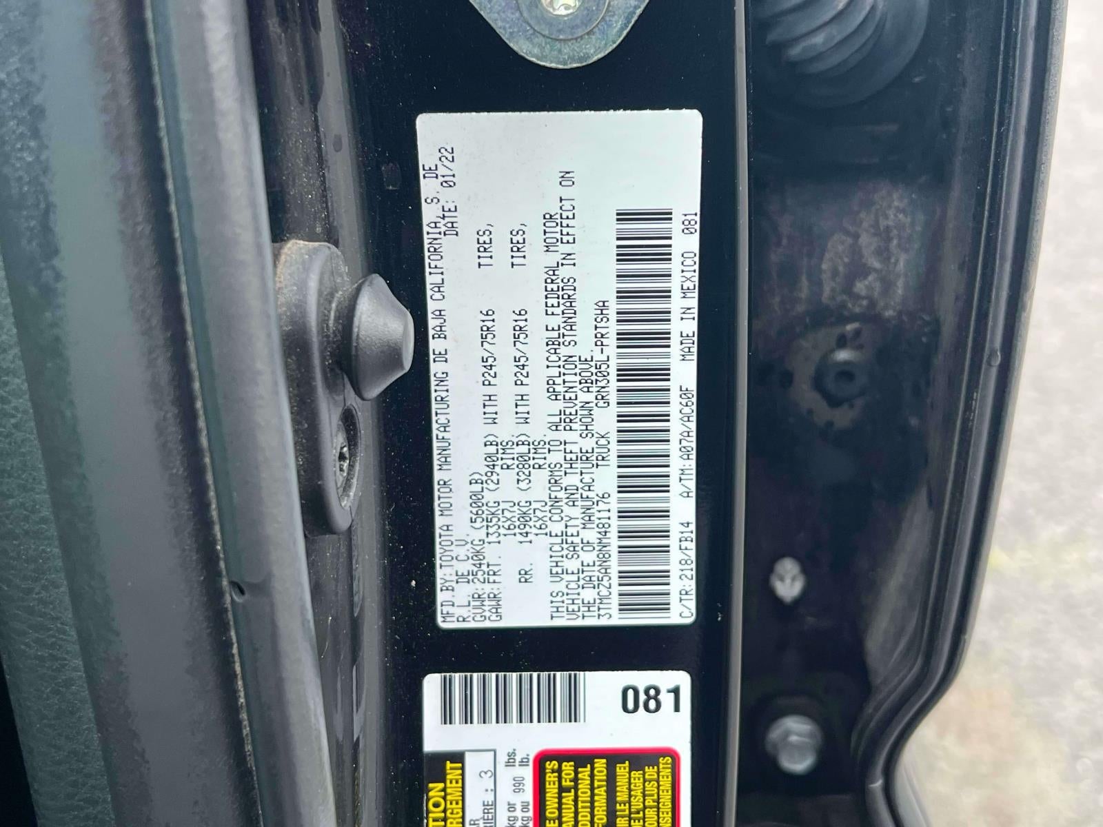 2022 Toyota Tacoma SR V6