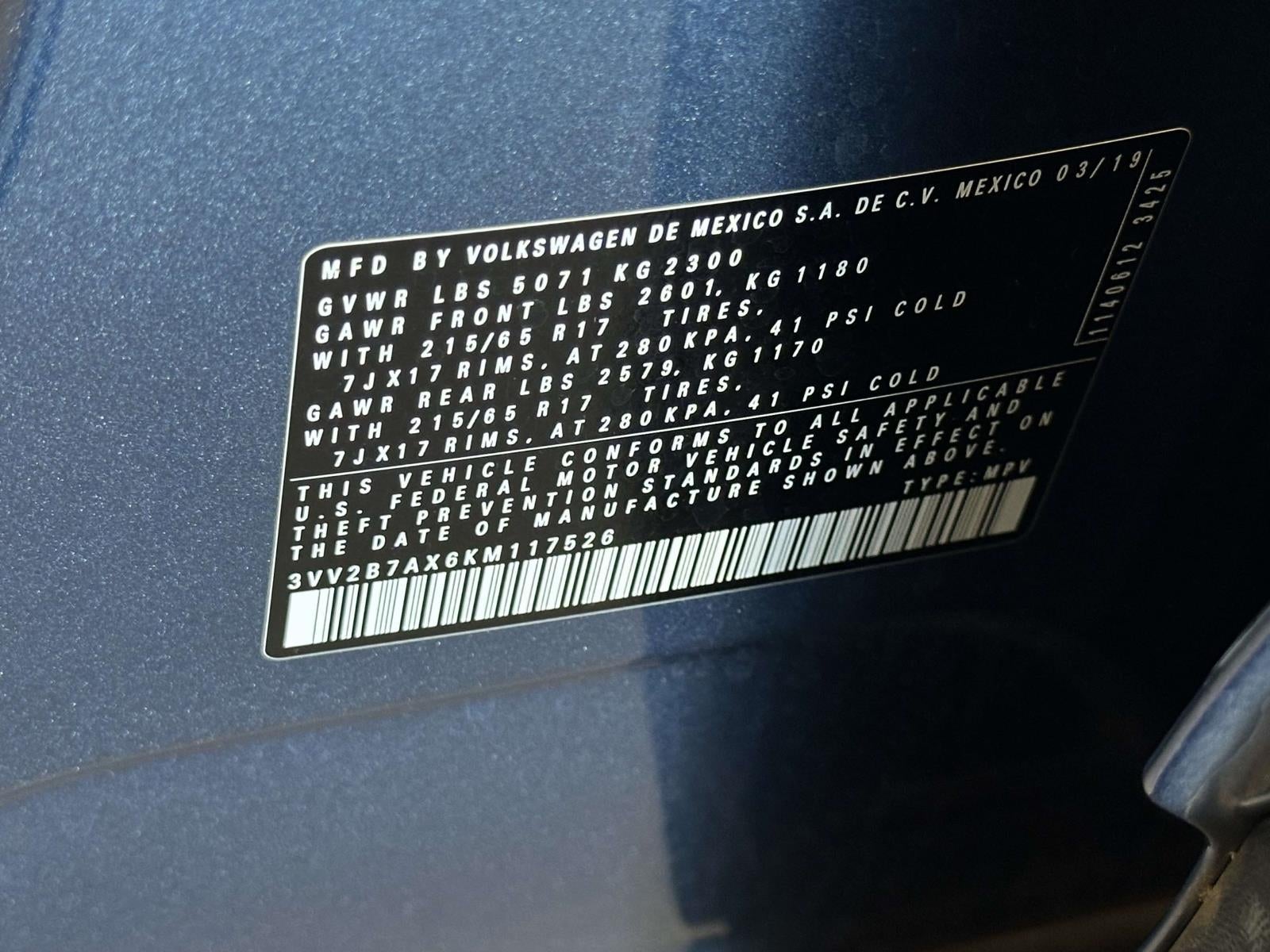 2019 Volkswagen Tiguan 2.0T SE