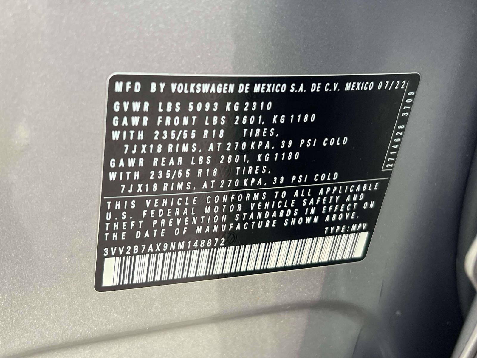 2022 Volkswagen Tiguan 2.0T SE