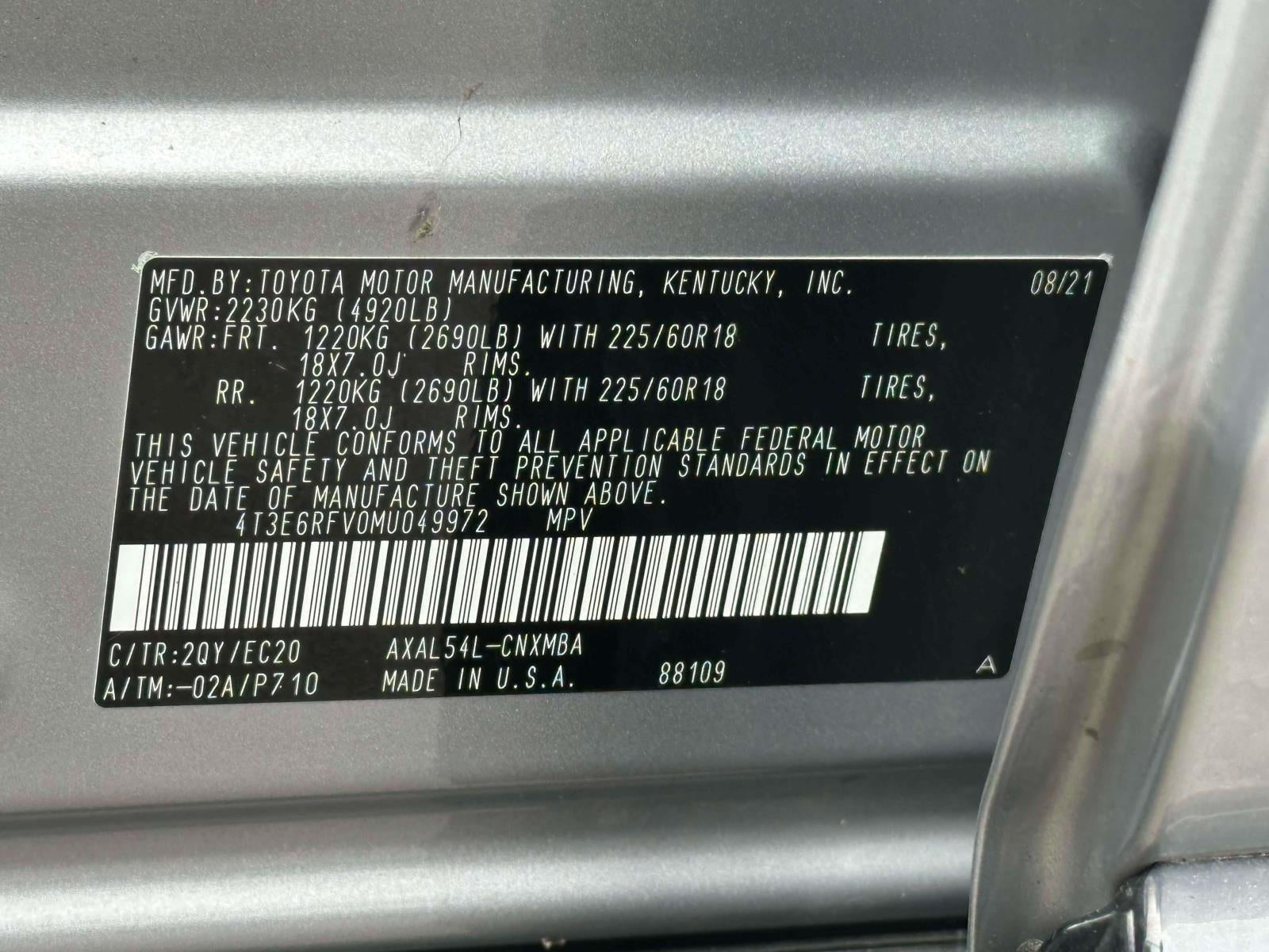 2021 Toyota RAV4 Hybrid XSE