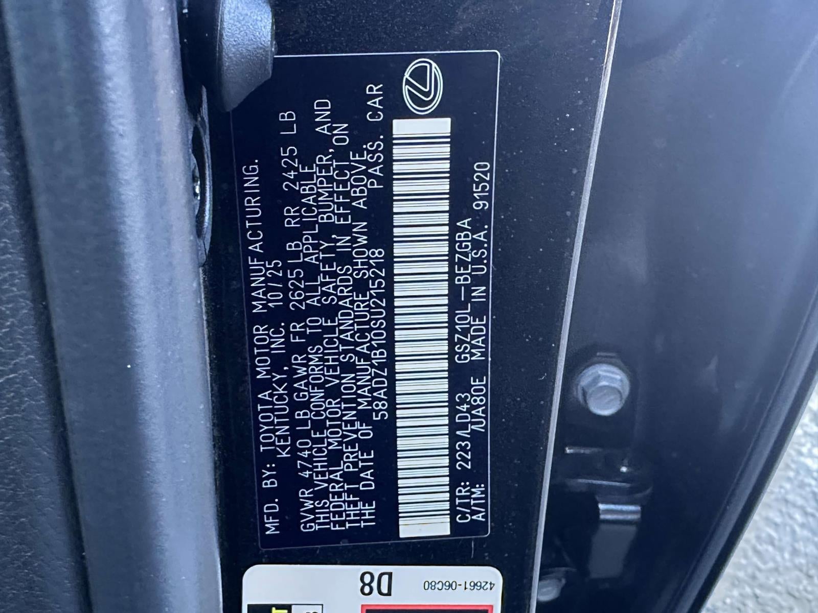 2025 Lexus ES 350 350