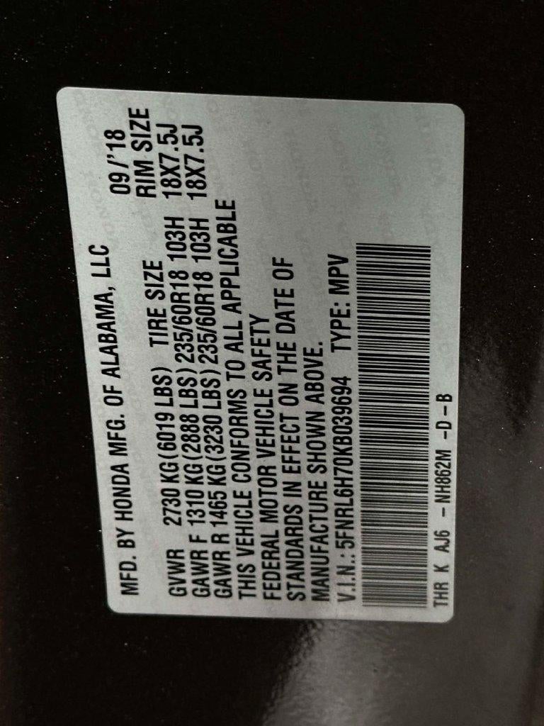 2019 Honda Odyssey EX-L