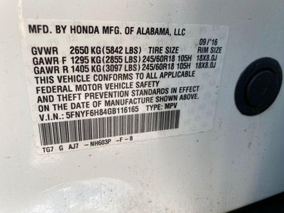 2016 Honda Pilot EX-L