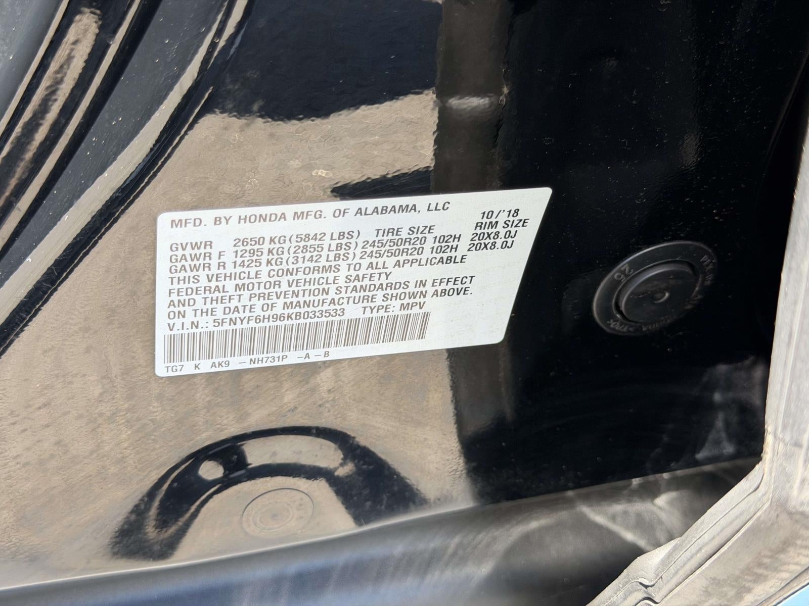 2019 Honda Pilot Touring