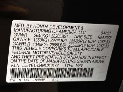 2022 Acura MDX Standard