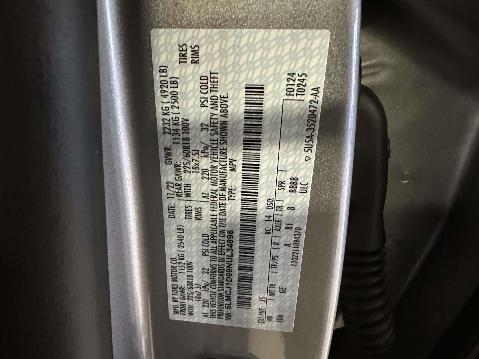 2022 Lincoln Corsair Standard