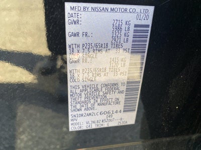 2020 Nissan Pathfinder S 4WD