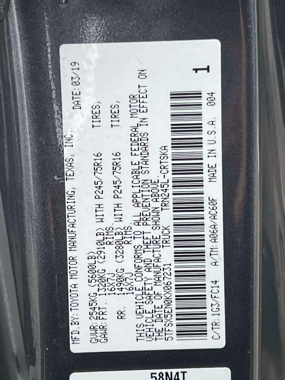 2019 Toyota Tacoma SR5