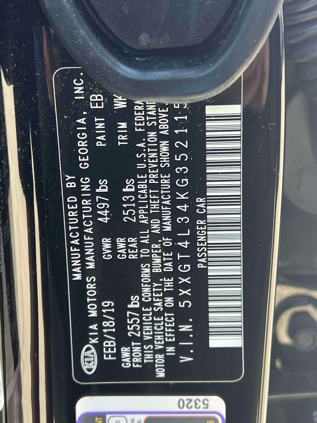 2019 Kia Optima S