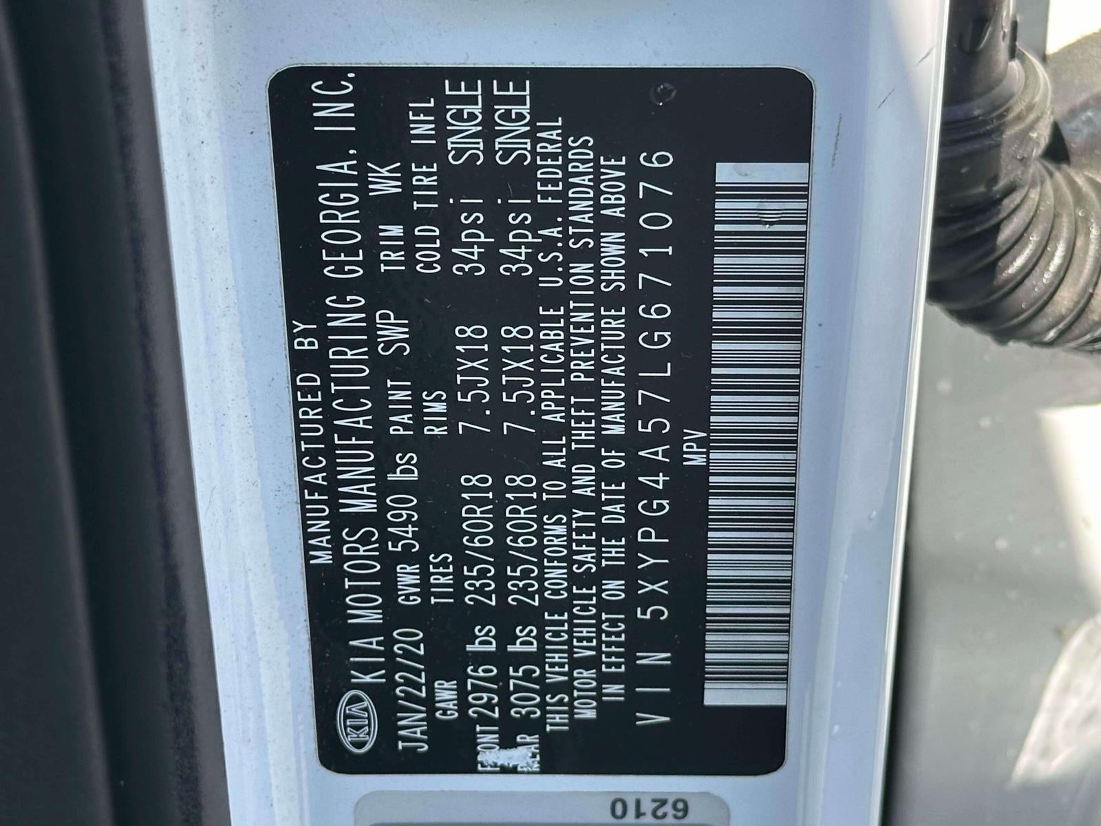 2020 Kia Sorento 3.3L LX