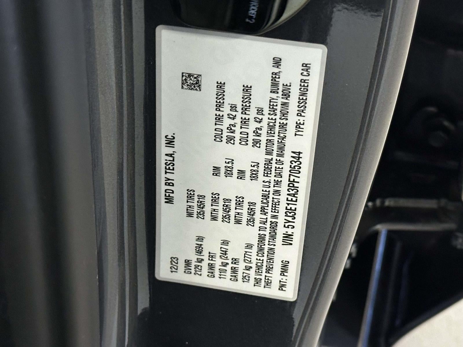2023 Tesla Model 3 Rear-Wheel Drive