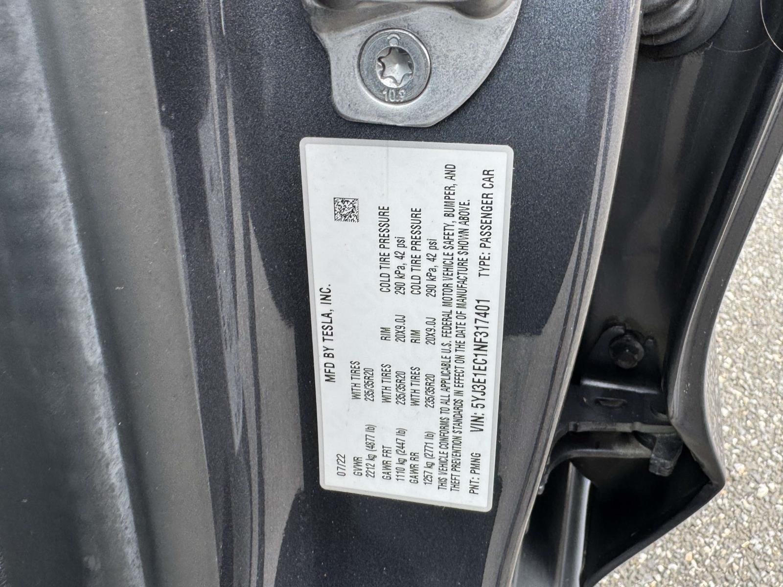 2022 Tesla Model 3 Performance Dual Motor All-Wheel Drive