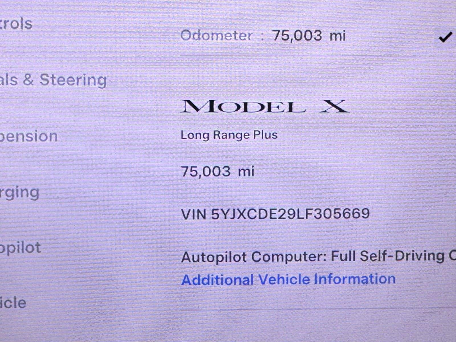 2020 Tesla Model X Long Range Dual Motor All-Wheel Drive