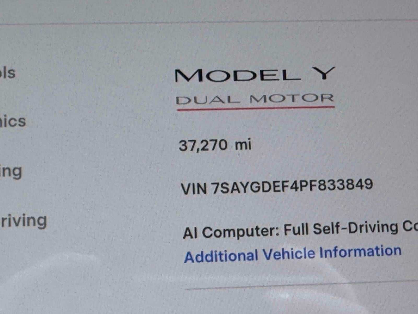 2023 Tesla Model Y Performance Dual Motor All-Wheel Drive