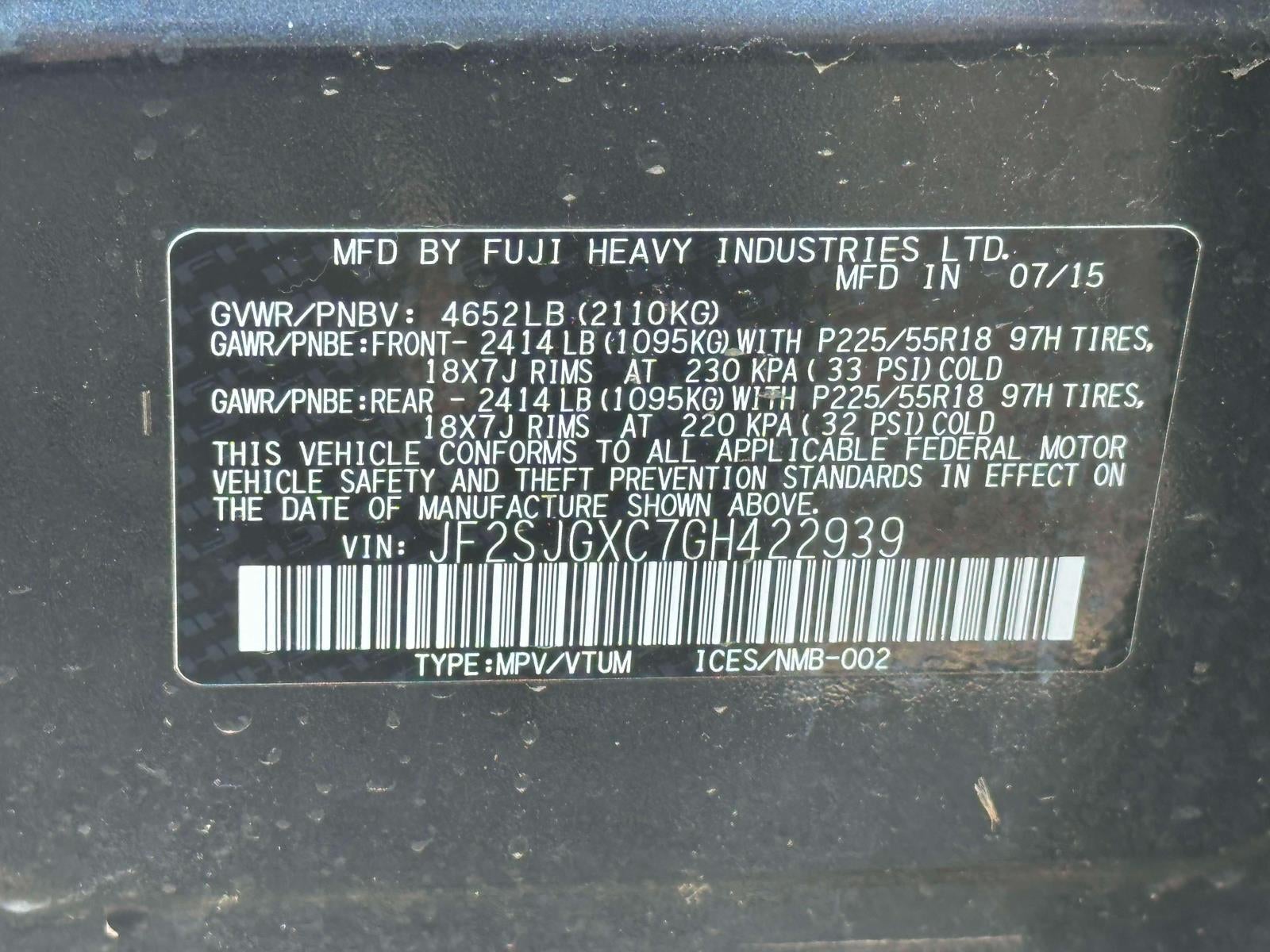 2016 Subaru Forester 2.0XT Touring
