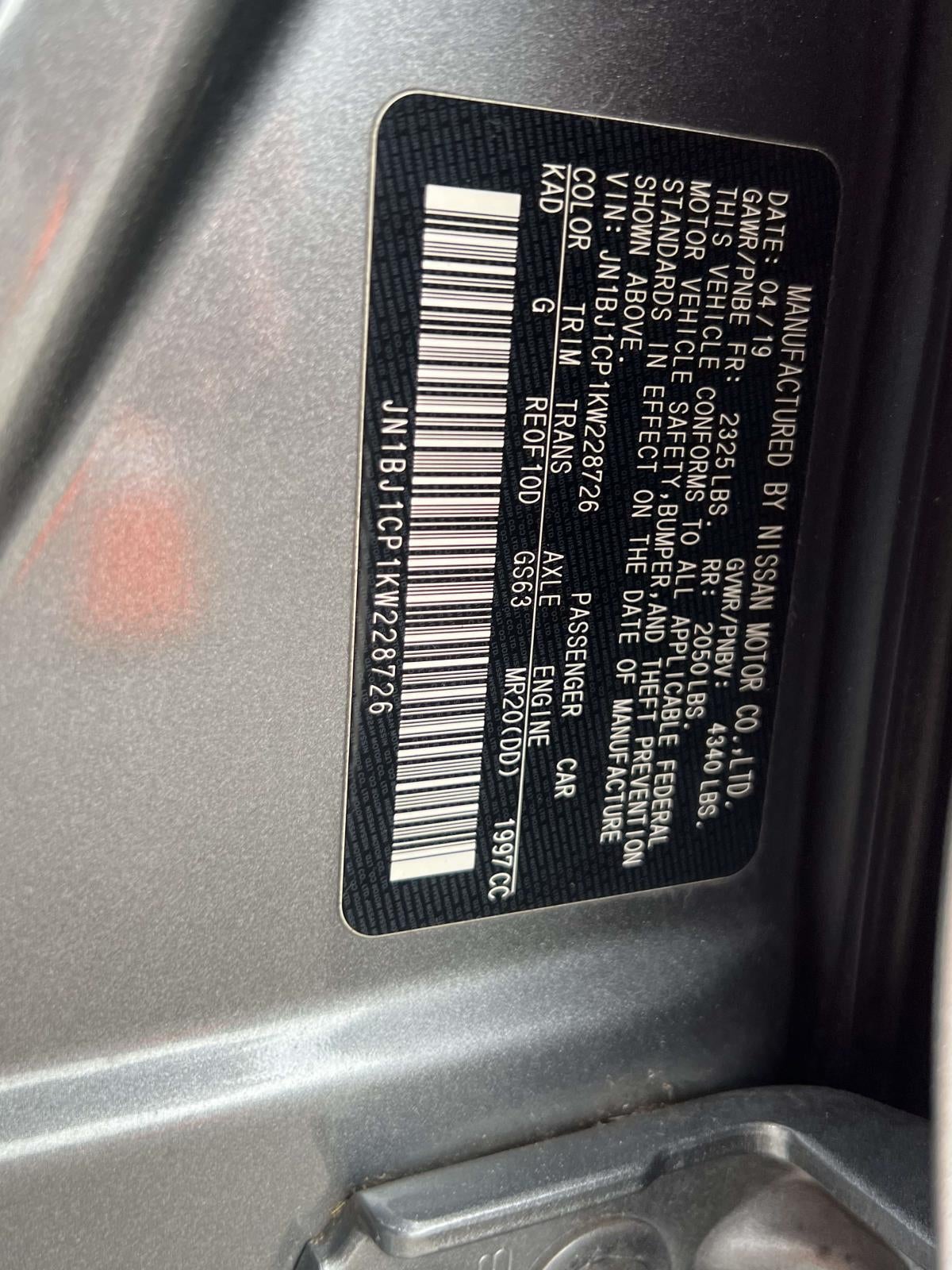 2019 Nissan Rogue Sport SV