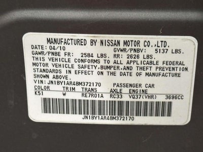 2011 INFINITI M37x X