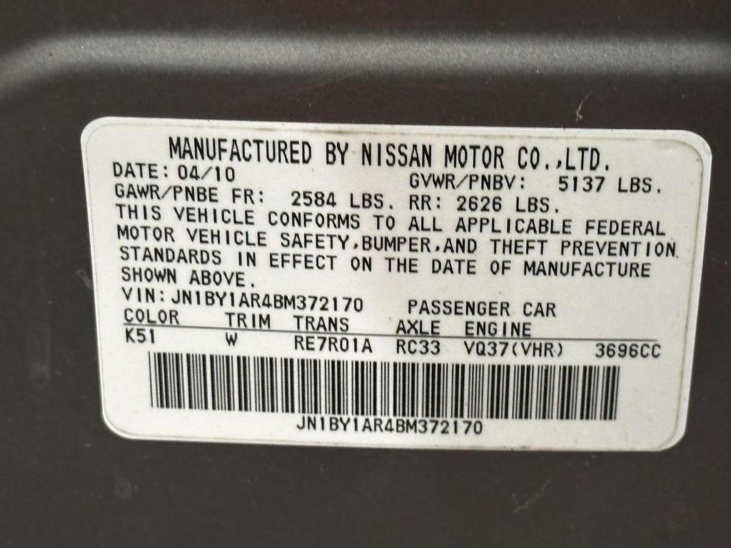 2011 INFINITI M37x X