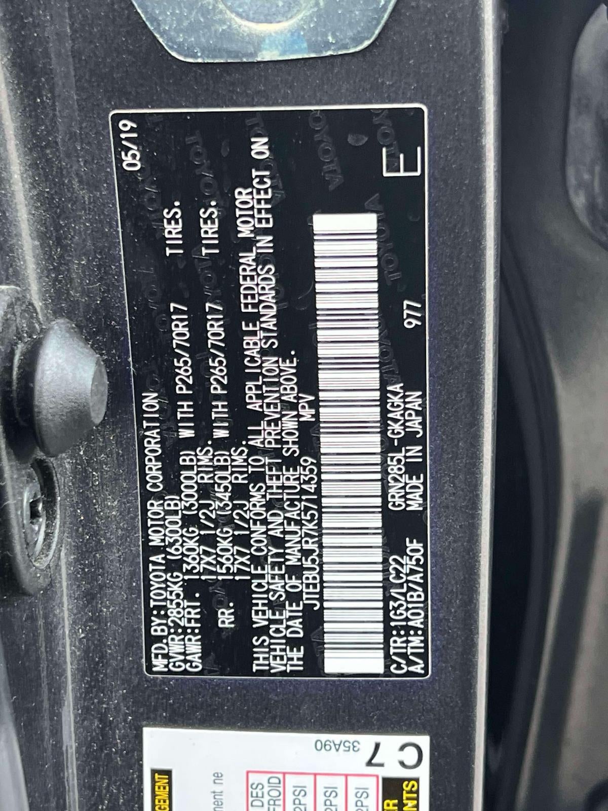 2019 Toyota 4Runner TRD Off Road Premium