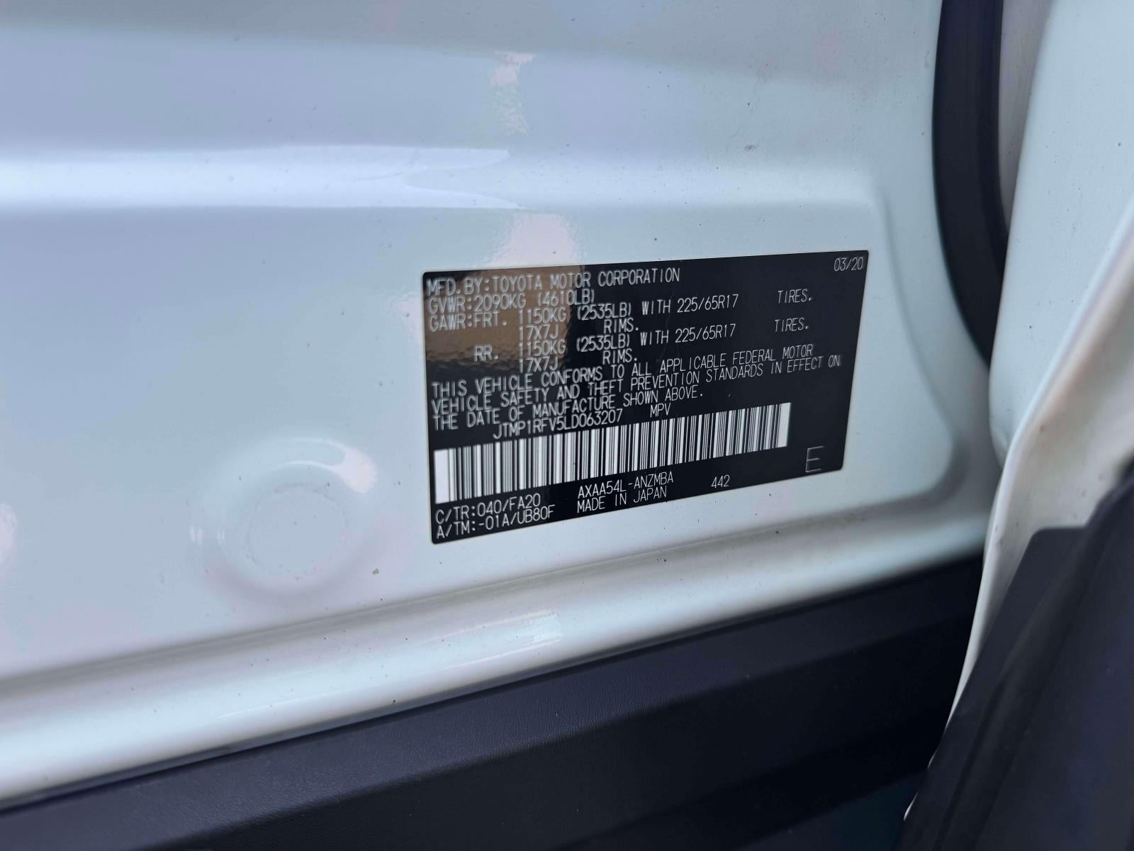 2020 Toyota Rav4 XLE