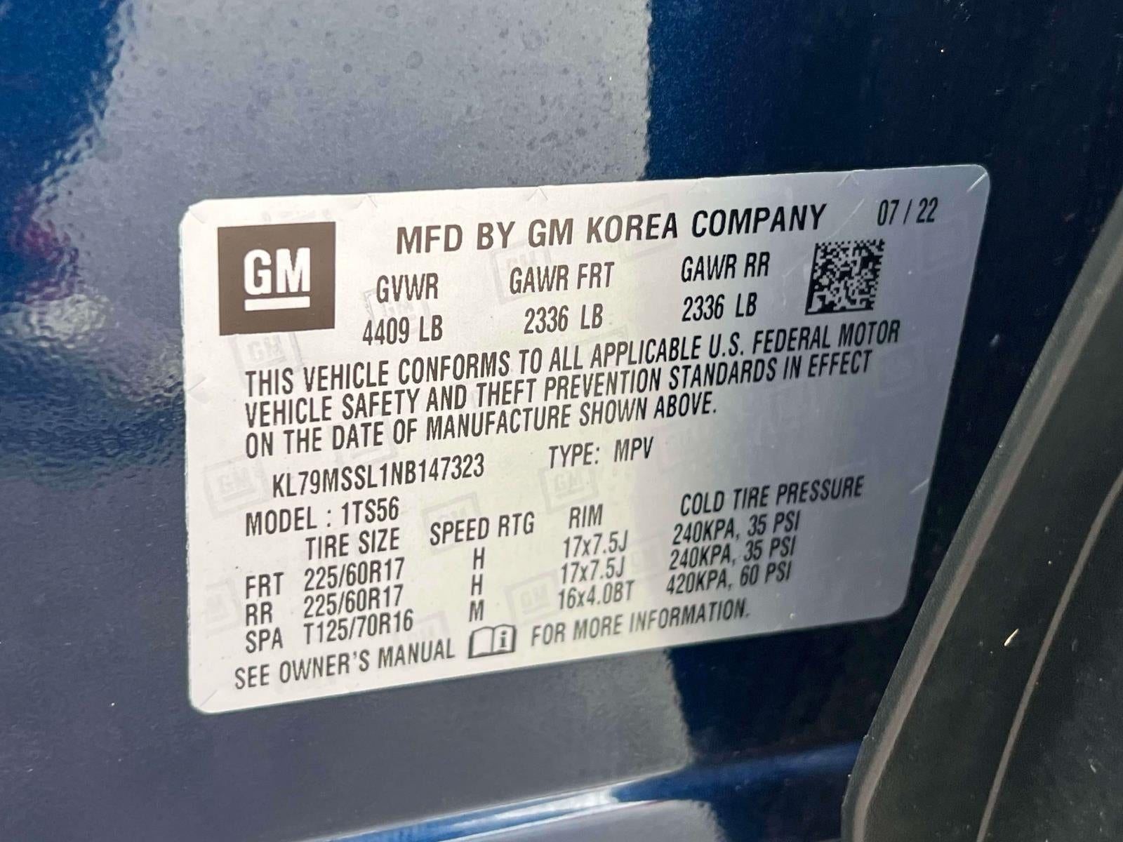 2022 Chevrolet Trailblazer AWD ACTIV