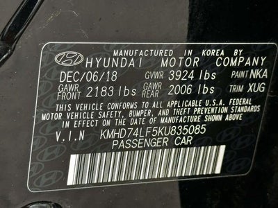 2019 Hyundai Elantra SE