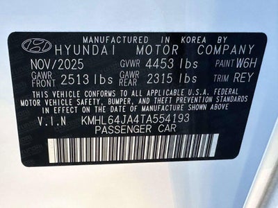 2026 Hyundai Sonata SEL Sport