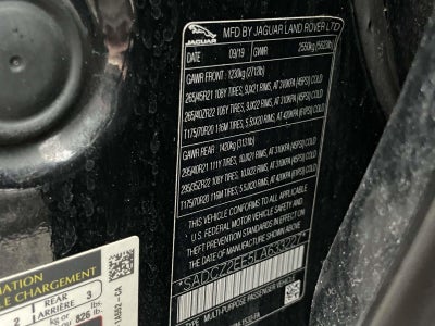 2020 Jaguar F-PACE SVR P550 AWD Automatic