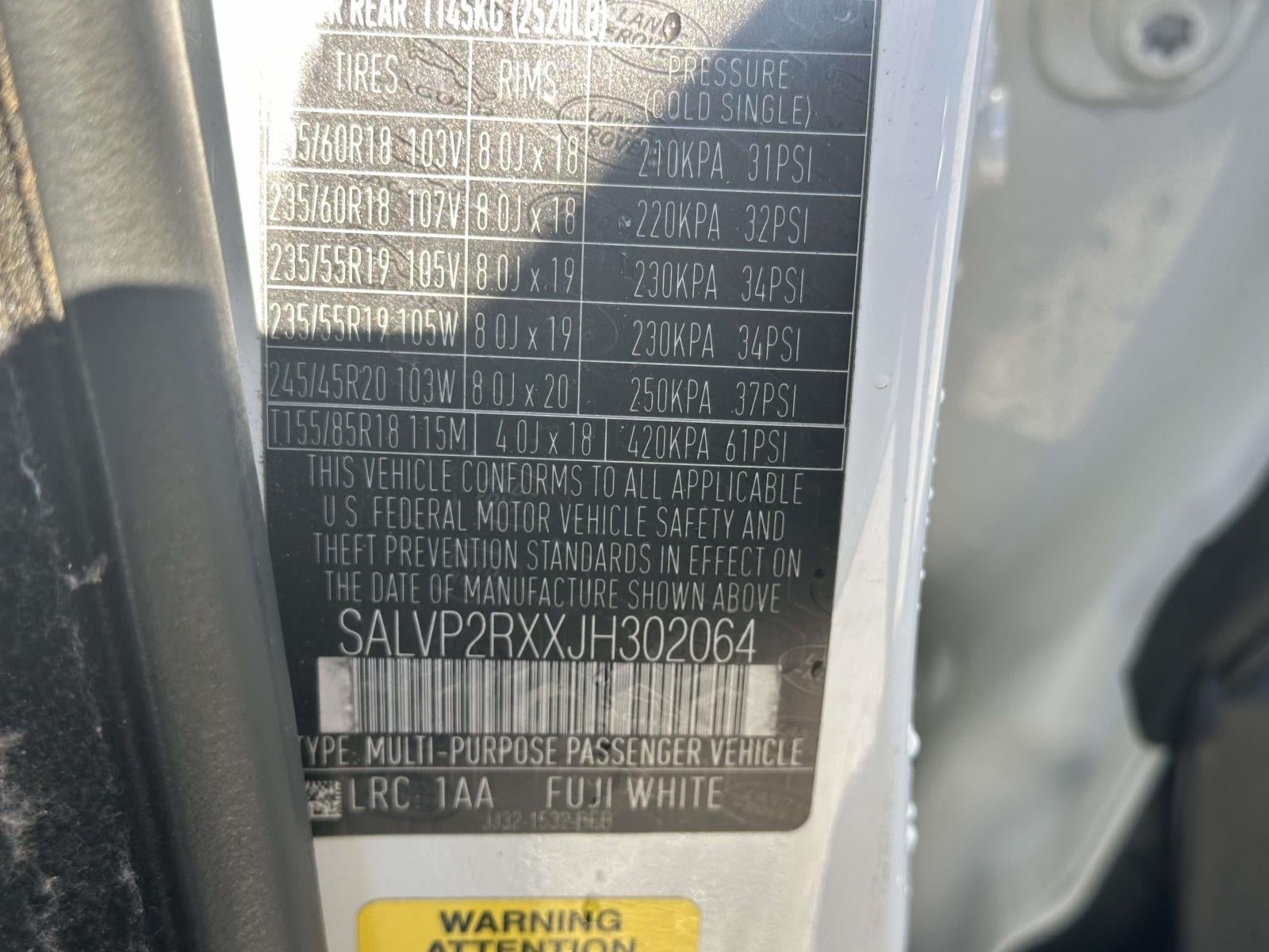 2018 Land Rover Range Rover Evoque SE