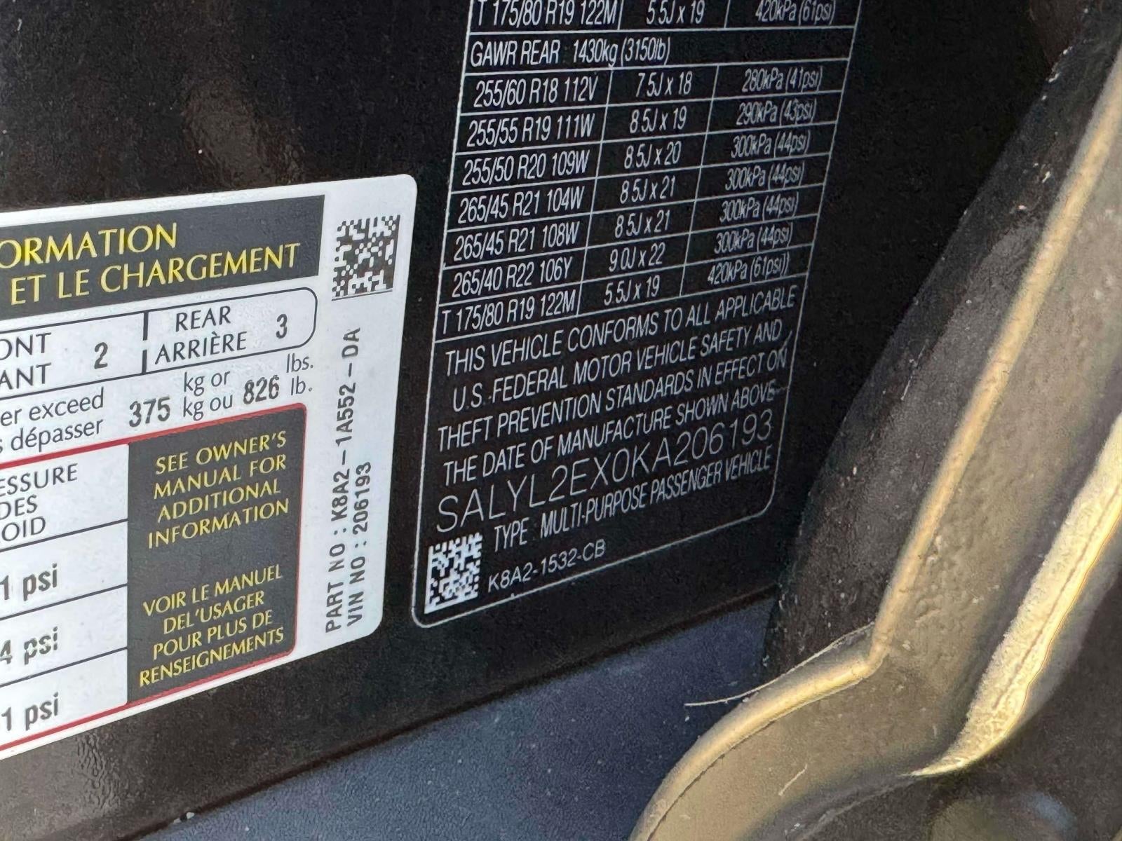 2019 Land Rover Range Rover Velar P250 R-Dynamic SE