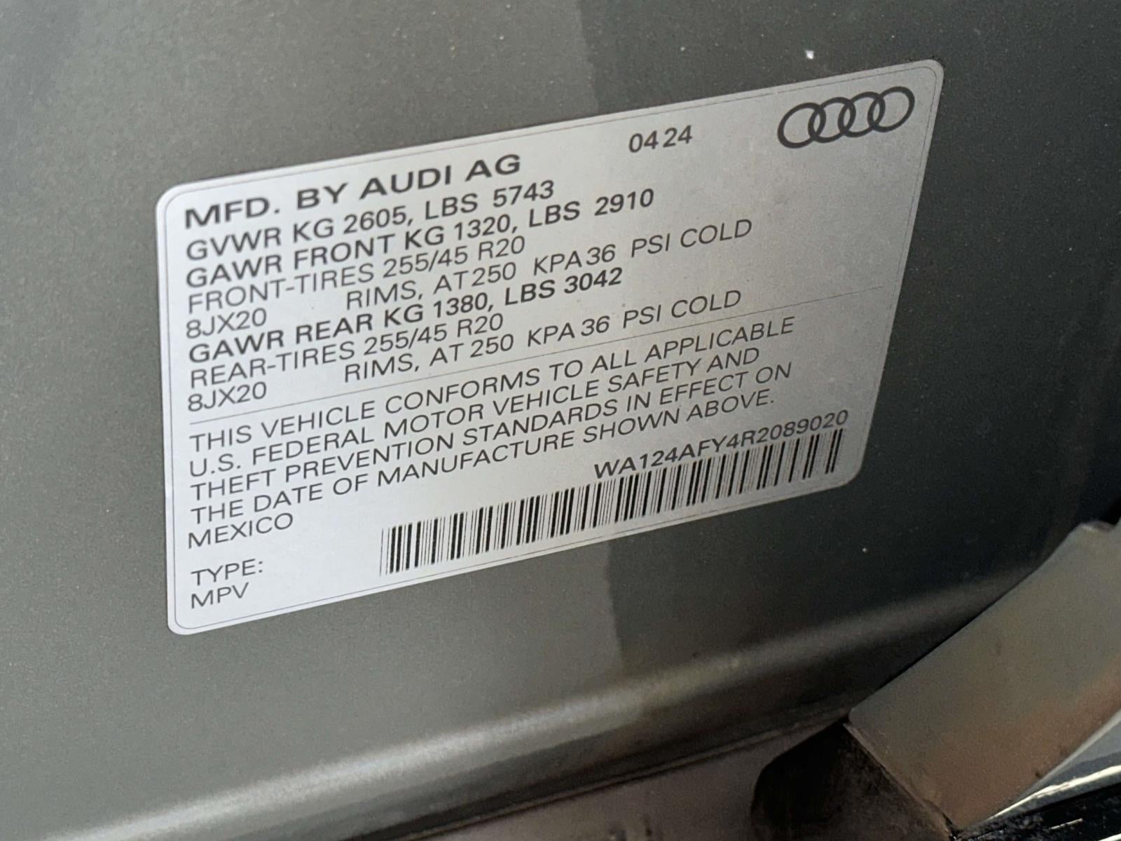 2024 Audi SQ5 Sportback Premium Plus TFSI quattro Tiptronic
