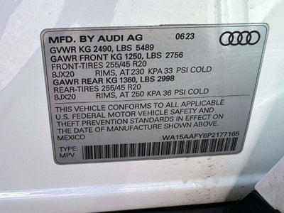 2023 Audi Q5 Sportback Premium Plus 45 TFSI S line quattro S tronic