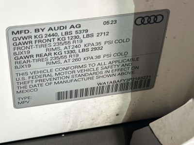 2023 Audi Q5 Premium 40 TFSI quattro S tronic