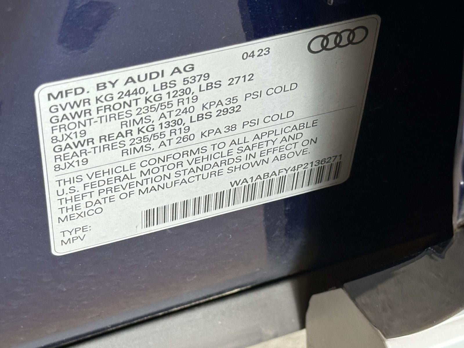 2023 Audi Q5 Premium 40 TFSI quattro S tronic