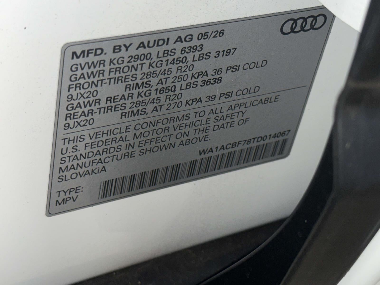 2026 Audi Q7 Premium 45 TFSI quattro tiptronic