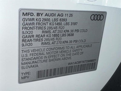 2026 Audi Q7 Premium 45 TFSI quattro tiptronic