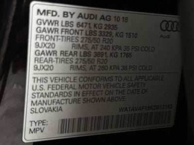 2019 Audi Q8 55 Premium