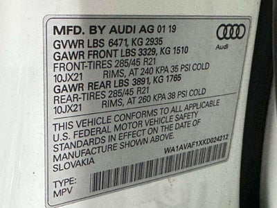 2019 Audi Q8 55 Premium
