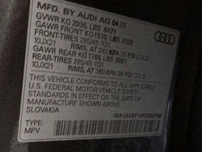 2023 Audi Q8 Premium 55 TFSI quattro Tiptronic