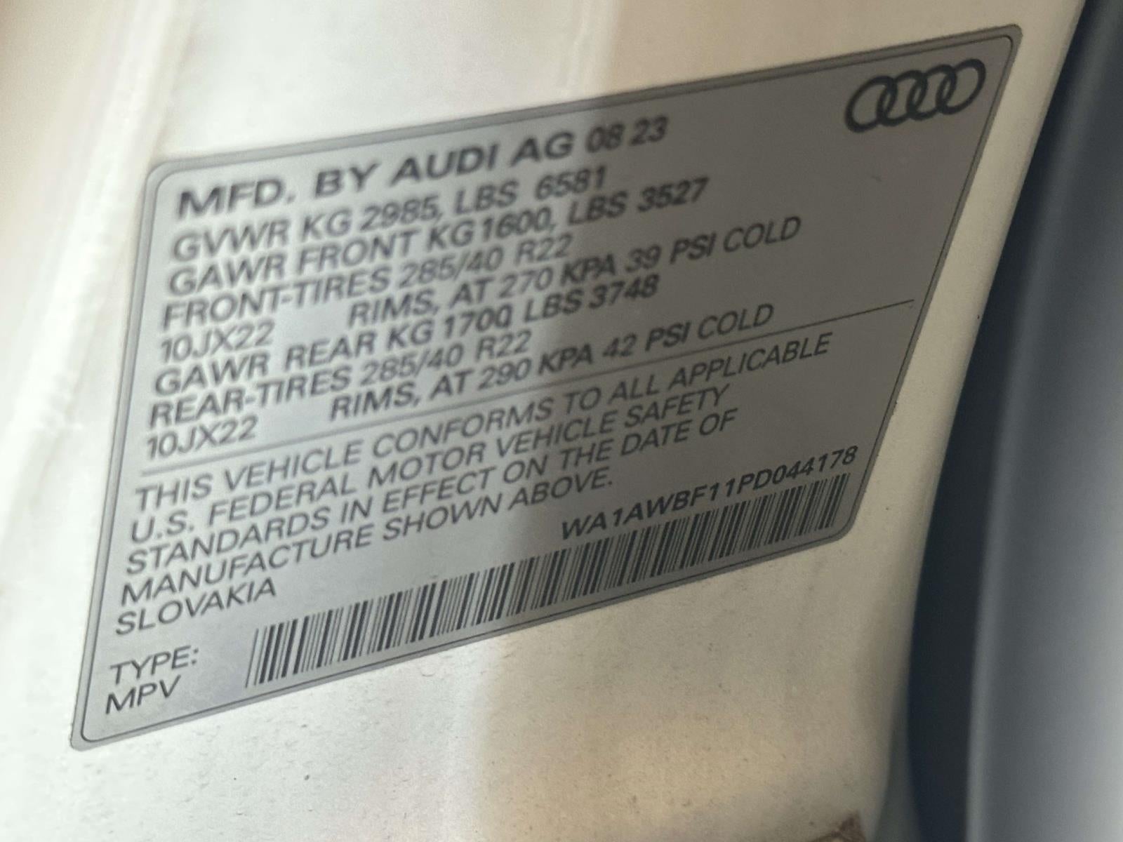 2023 Audi SQ8 Premium Plus TFSI quattro Tiptronic