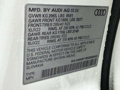 2024 Audi SQ8 Premium Plus 4.0 TFSI quattro