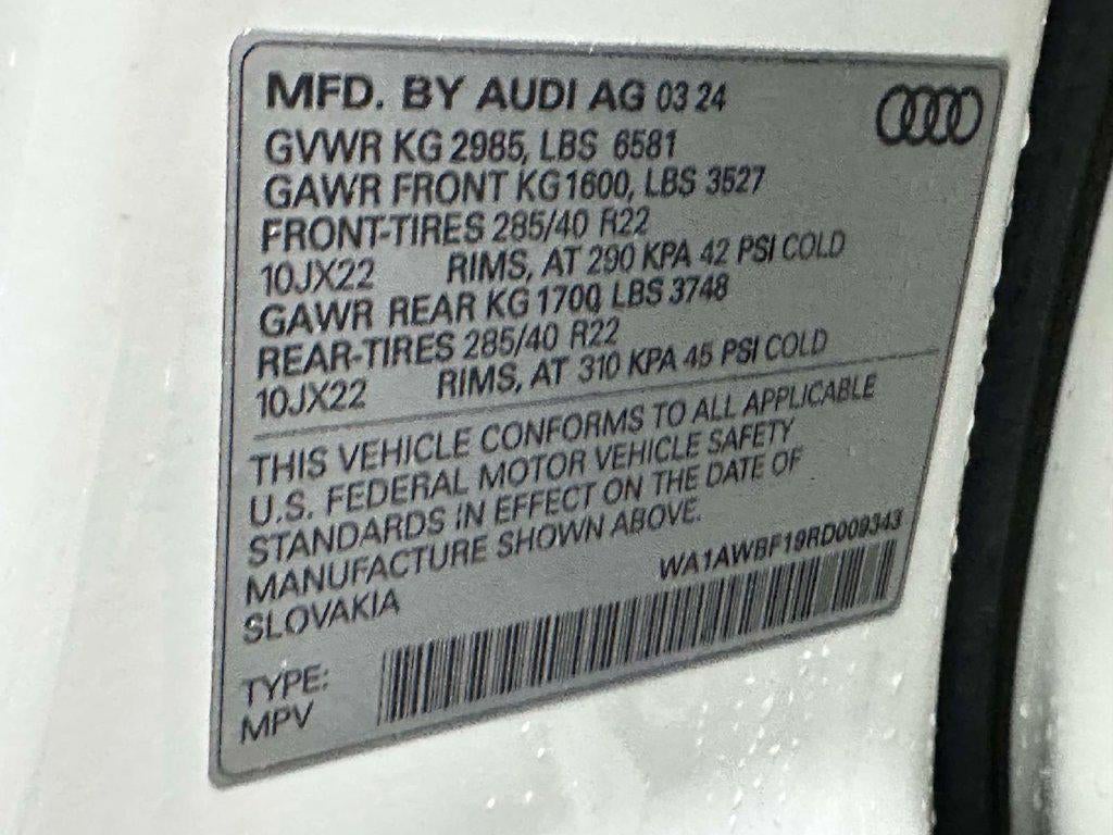 2024 Audi SQ8 Premium Plus 4.0 TFSI quattro