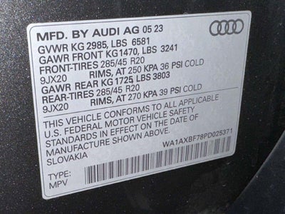 2023 Audi Q7 Premium 55 TFSI quattro Tiptronic