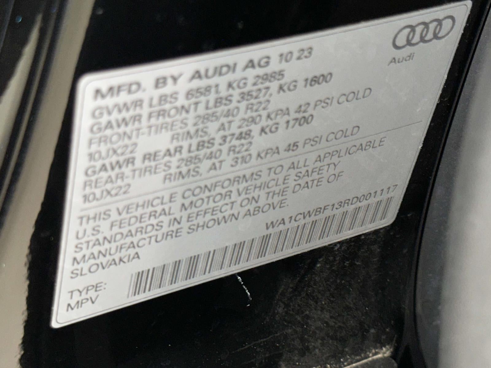 2024 Audi SQ8 Prestige 4.0 TFSI quattro
