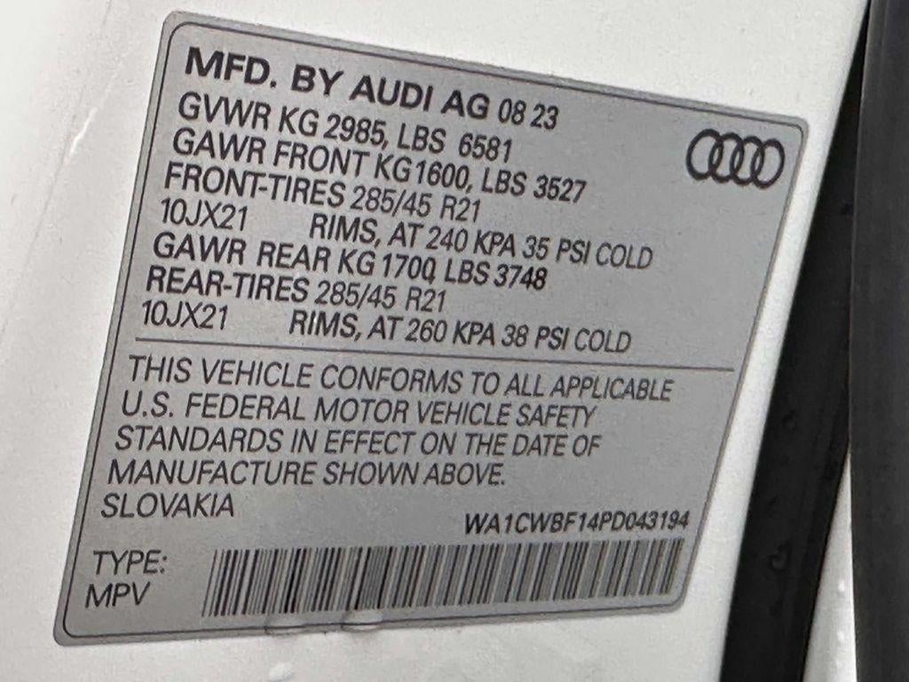 2023 Audi SQ8 Prestige TFSI quattro Tiptronic